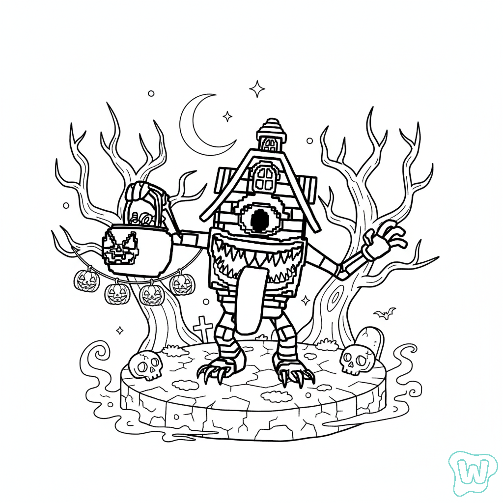 páginas para colorear La Casa Boo imprimibles gratis