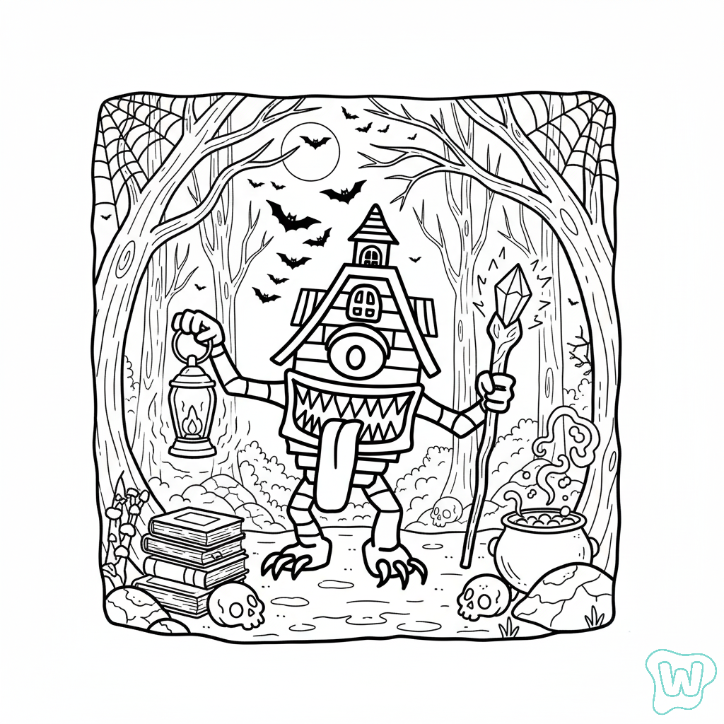 divertidas páginas para colorear La Casa Boo