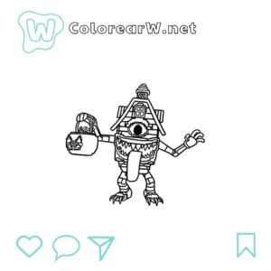 La Casa Boo para colorear (PDF para imprimir gratis) thumbnail