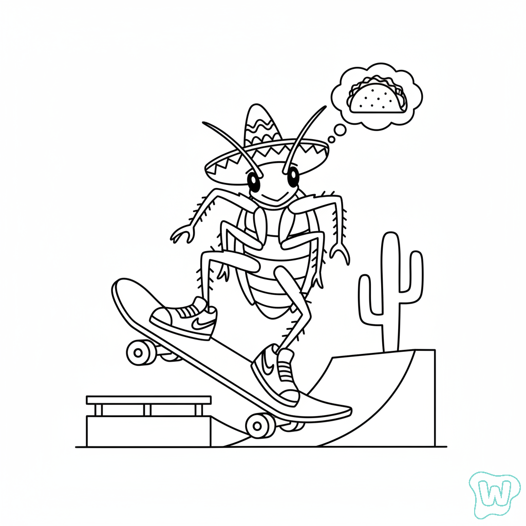 La Cucaracha dibujos para colorear