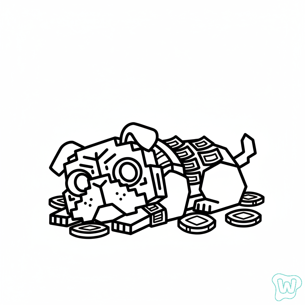 páginas para colorear gratis para adultos Money Money Puggy