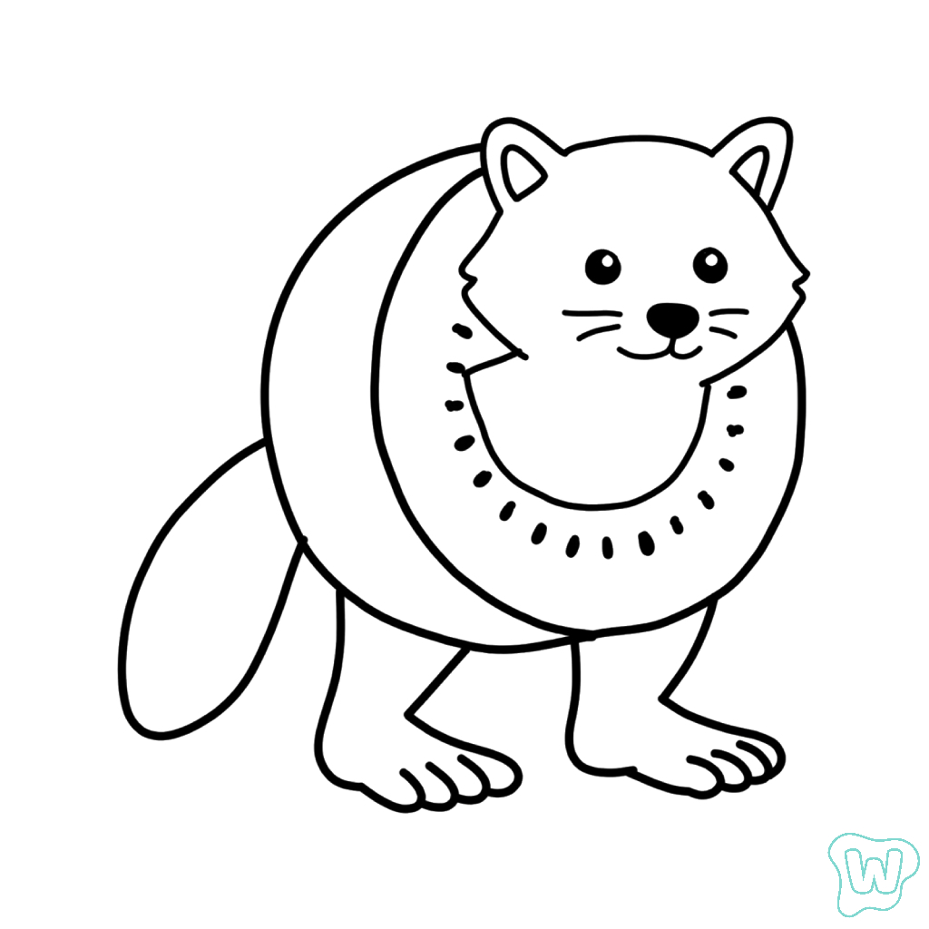 Pipi Kiwi colorear y Imprimir PDF