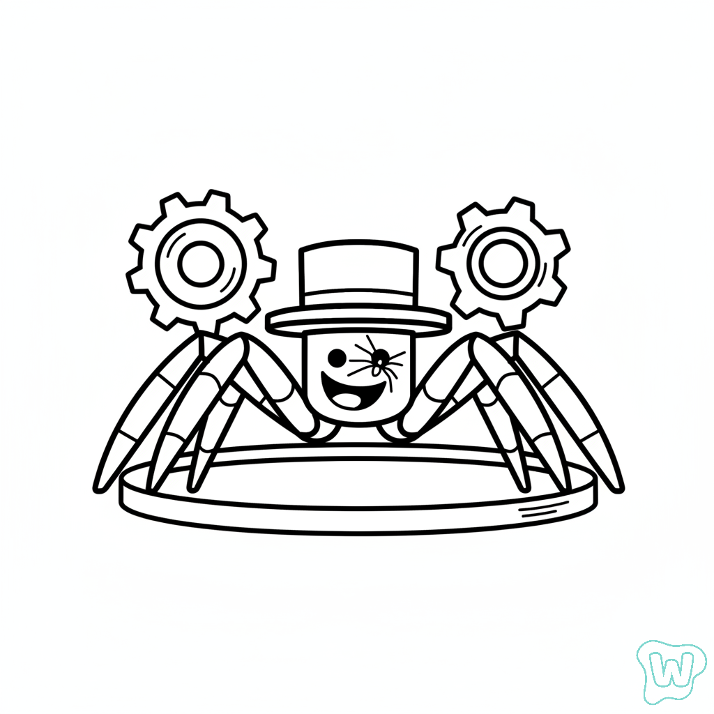 páginas para colorear imprimibles gratis Sammyni Spyderini