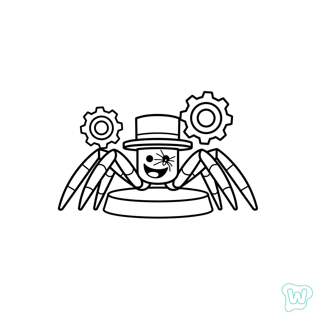 Sammyni Spyderini páginas para colorear para adultos