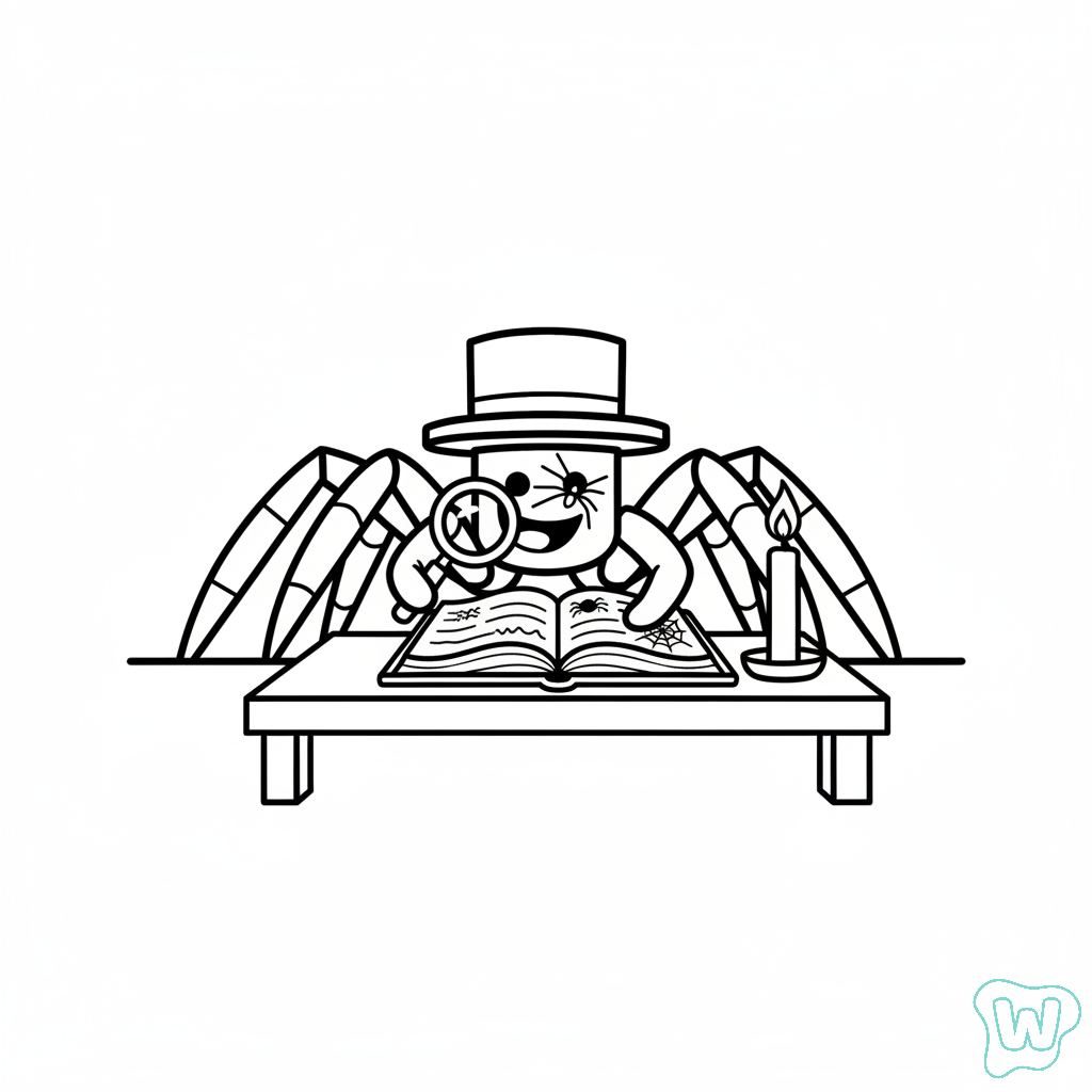 páginas para colorear detalladas de Sammyni Spyderini