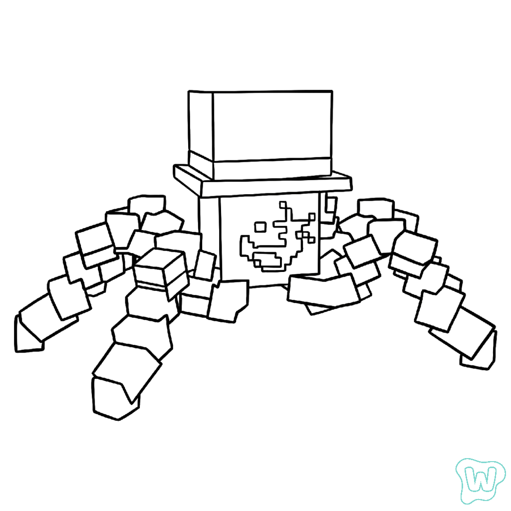 lindas páginas para colorear Sammyni Spyderini