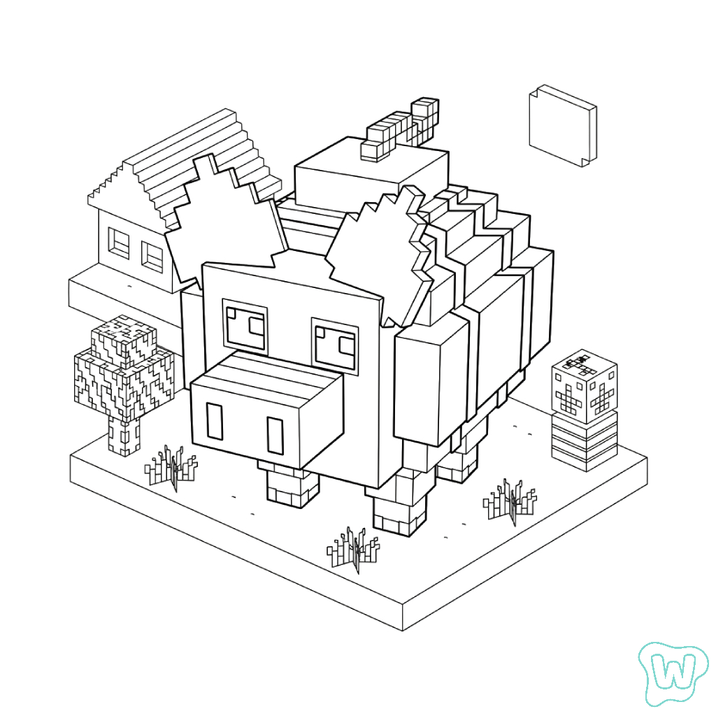 páginas para colorear para niños Svinina Bombardino