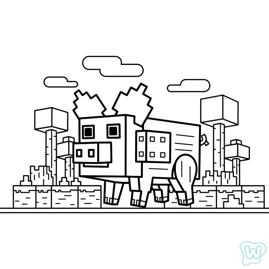 páginas para colorear detalladas de Svinina Bombardino 1