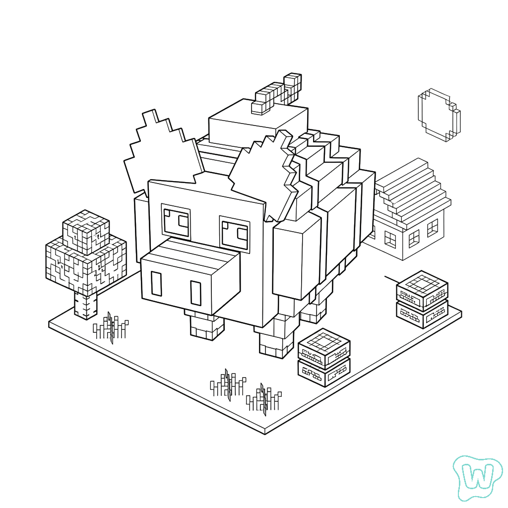 Svinina Bombardino páginas para colorear para niños