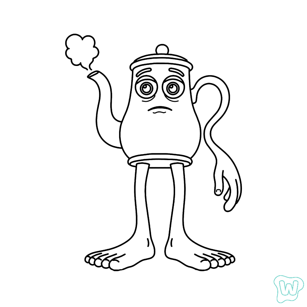 Ta Ta Ta Sahur páginas para colorear fáciles 1