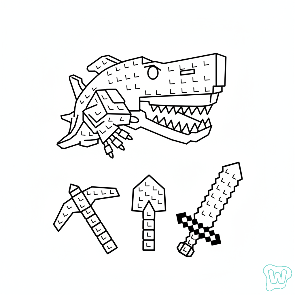 Tralaledon para colorear y Imprimir PDF gratis