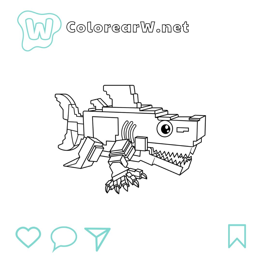 Tralaledon para colorear (PDF para imprimir gratis) thumbnail