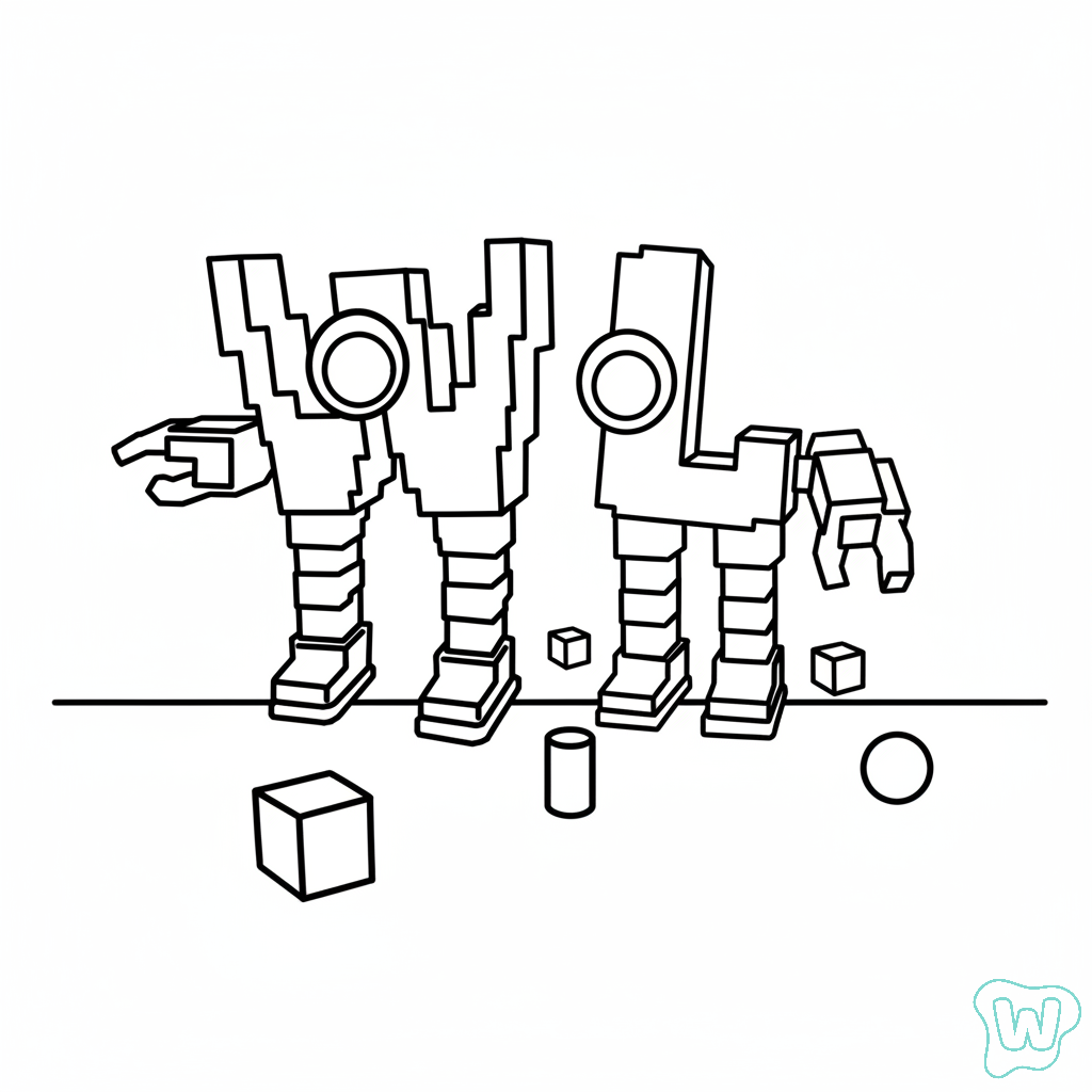 colorear páginas de W or L