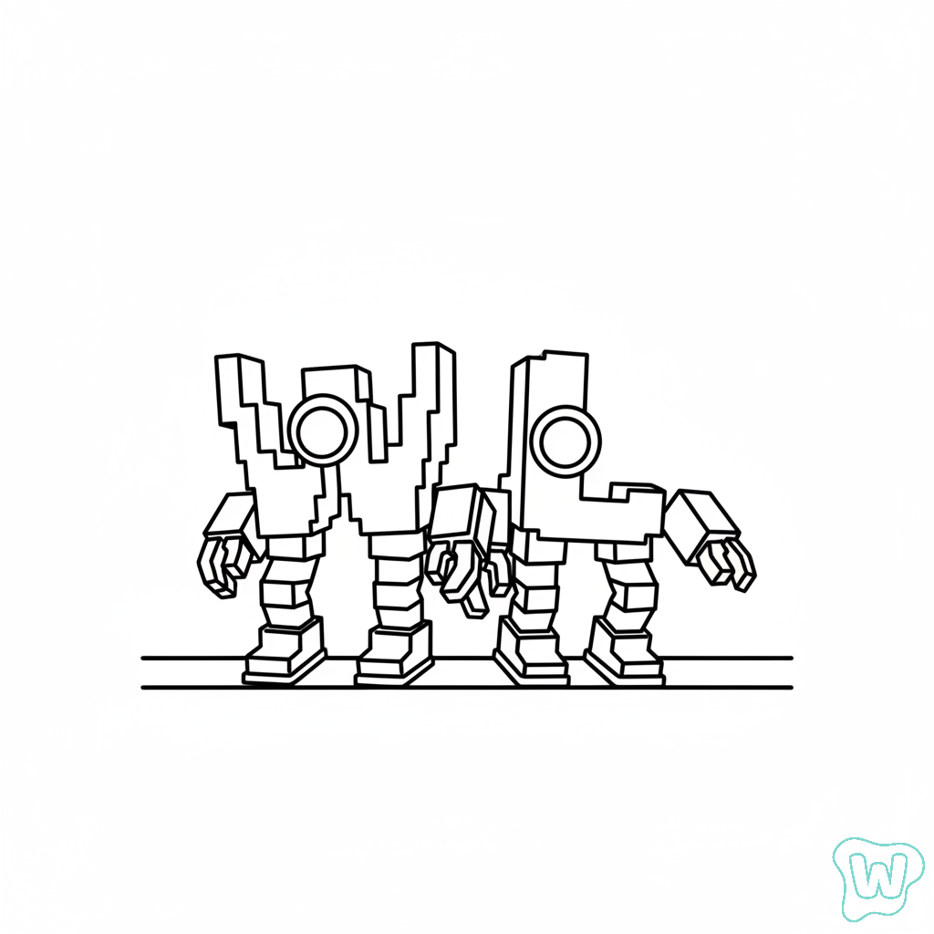 páginas para colorear gratis W or L pdf