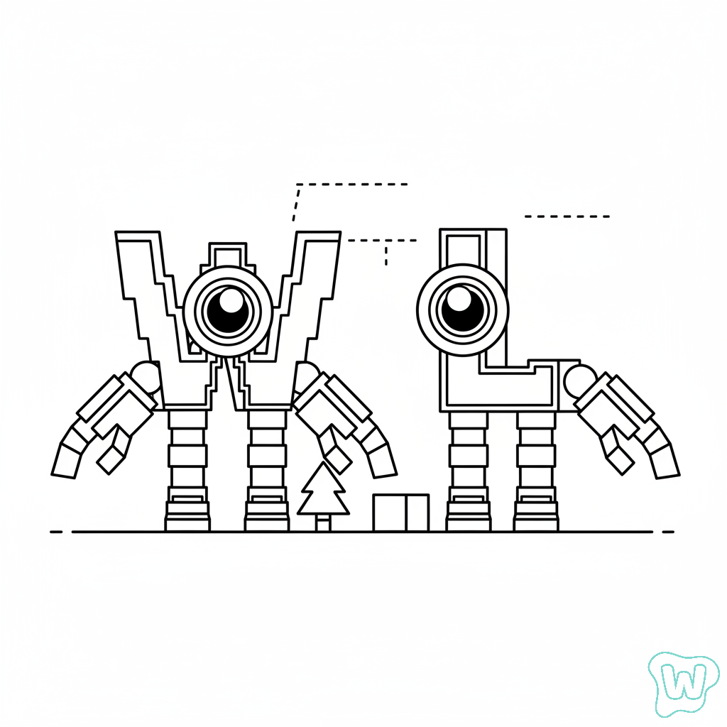 páginas para colorear para imprimir gratis W or L