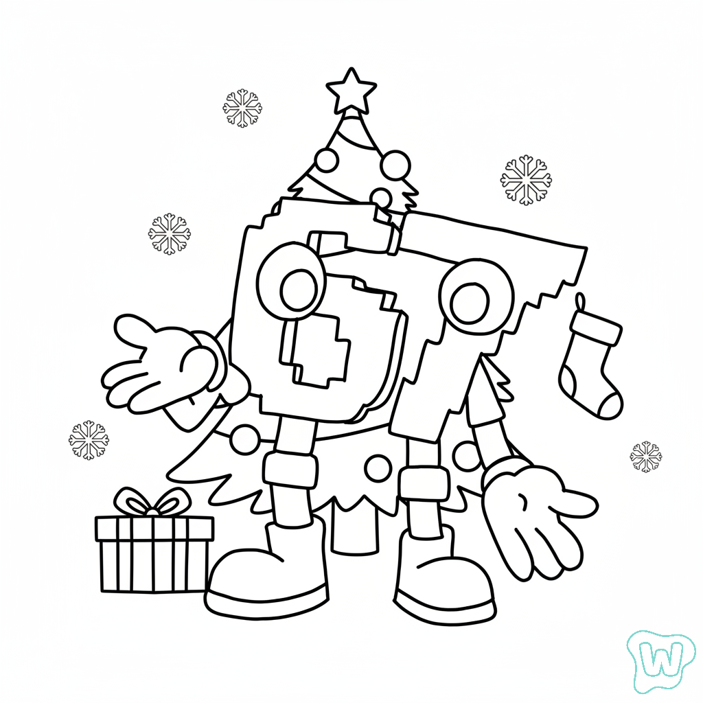 67 Navidad páginas para colorear para niños 1