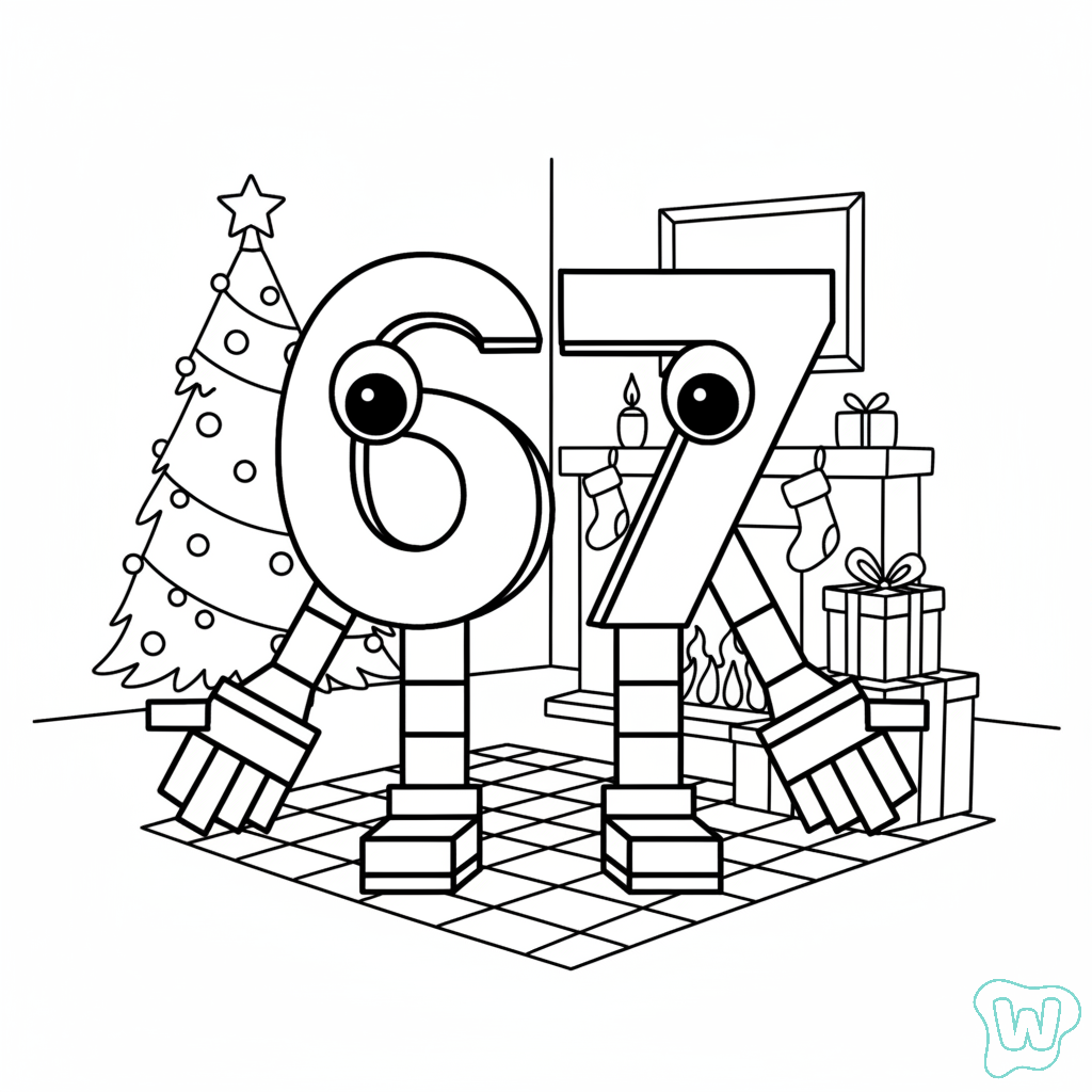 67 Navidad páginas para colorear imprimibles 1