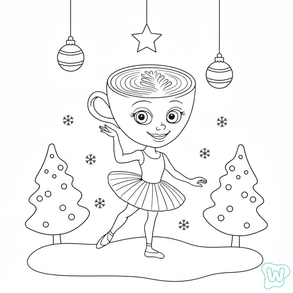 dibujos para colorear grinch Ballerina Cappuccina Navidad 1