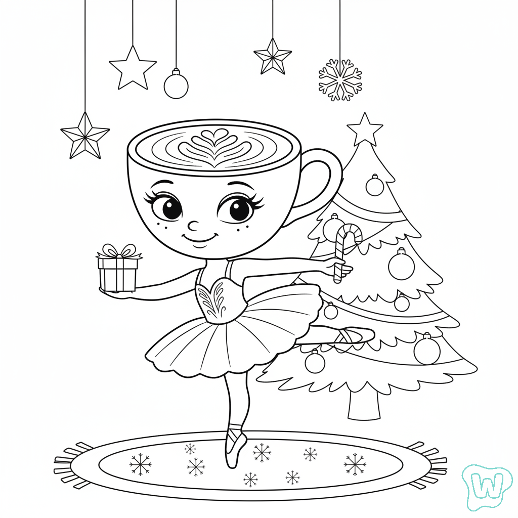 dibujos para colorear grinch Ballerina Cappuccina Navidad