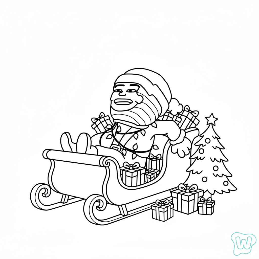 Chicleteira Noelteira páginas para colorear imprimibles