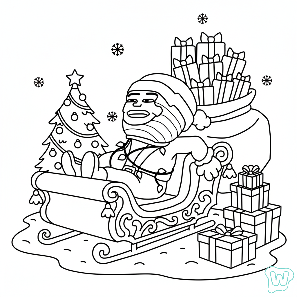 dibujos para colorear grinch Chicleteira Noelteira