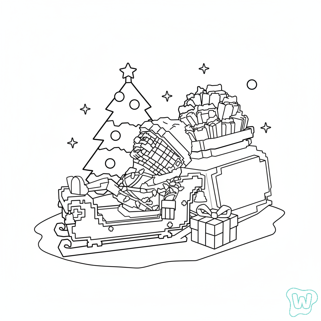 Chicleteira Noelteira adornos para colorear