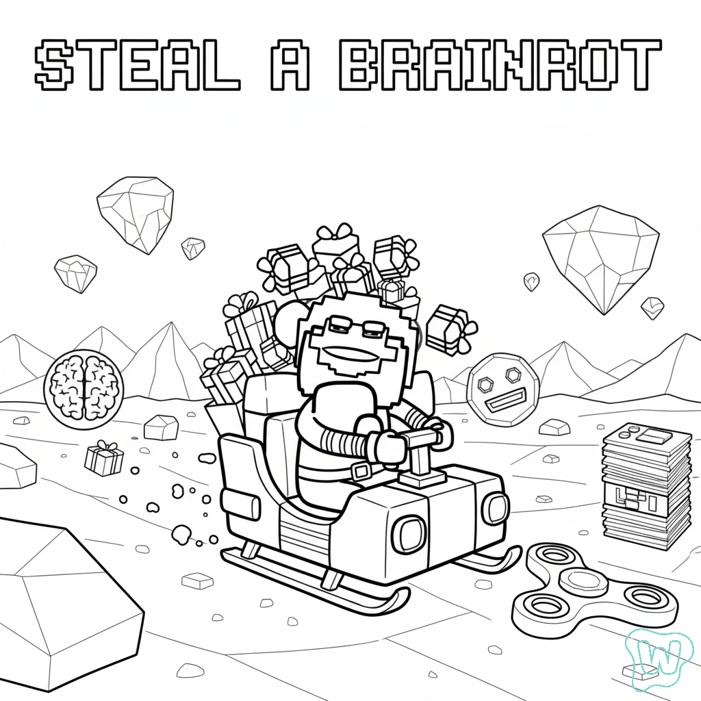 Chicleteira Noelteira páginas para colorear gratis 1