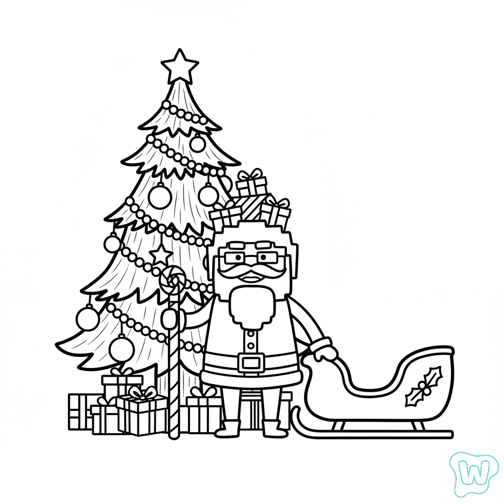 para colorear Chicleteira Noelteira 1