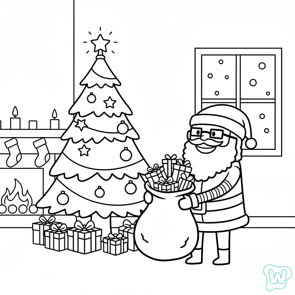 páginas para colorear para adultos Chicleteira Noelteira