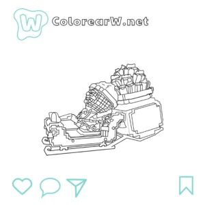 Chicleteira Noelteira para colorear (PDF para imprimir gratis) thumbnail