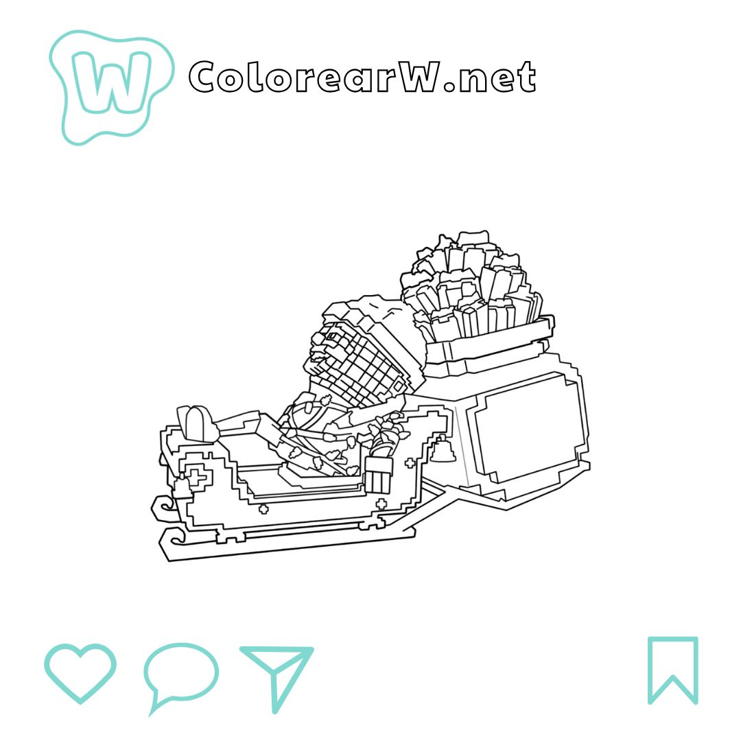 Chicleteira Noelteira para colorear (PDF para imprimir gratis) thumbnail