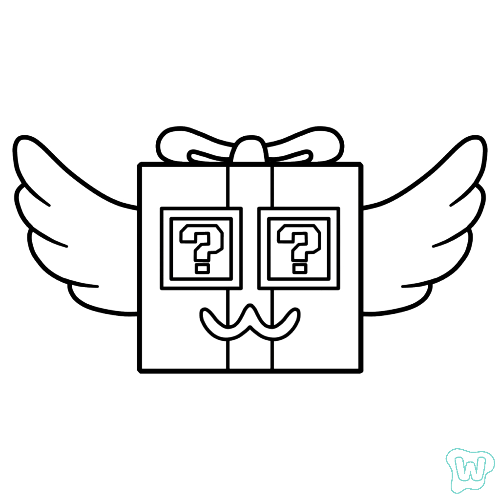 páginas para colorear Festive Lucky Block