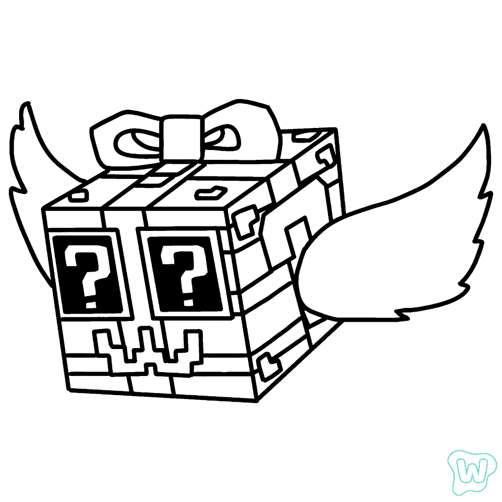 páginas para colorear para Festive Lucky Block