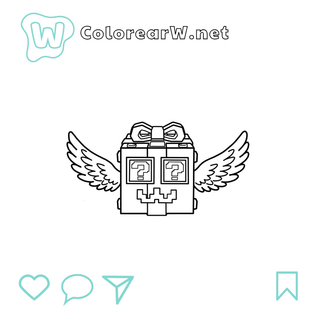 Festive Lucky Block para colorear (PDF para imprimir gratis) thumbnail