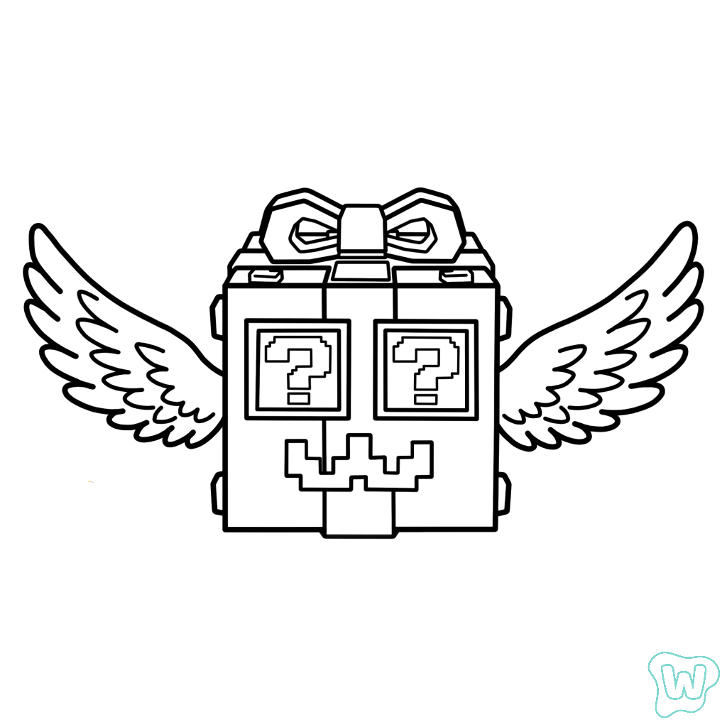 Festive Lucky Block páginas para colorear para imprimir