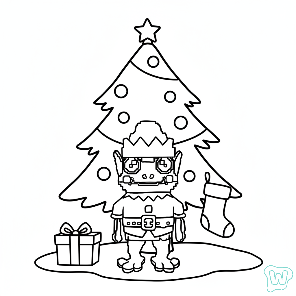 páginas para colorear imprimibles Frogo Elfo