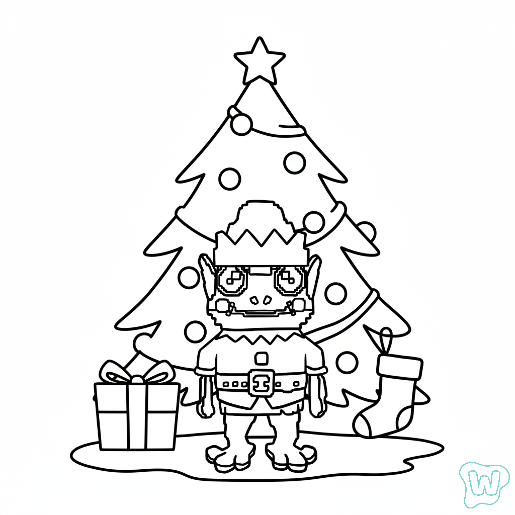 Frogo Elfo páginas para colorear de adornos