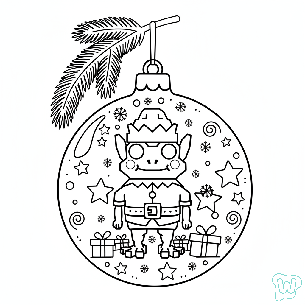 páginas para colorear Frogo Elfo