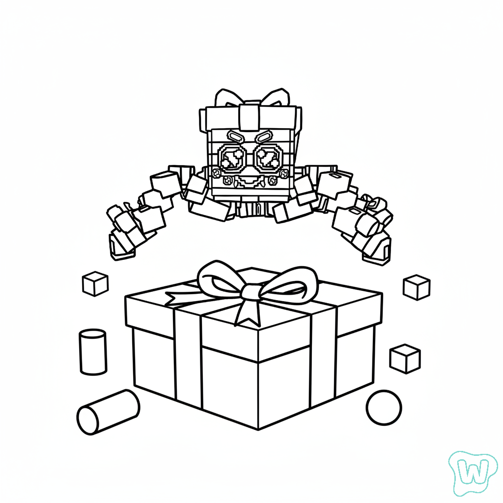 páginas para colorear para adultos Giftini Spyderini