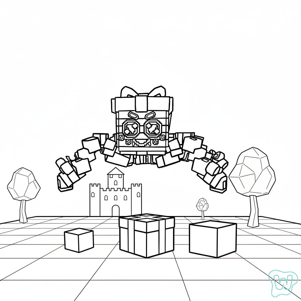 páginas para colorear de preescolar Giftini Spyderini