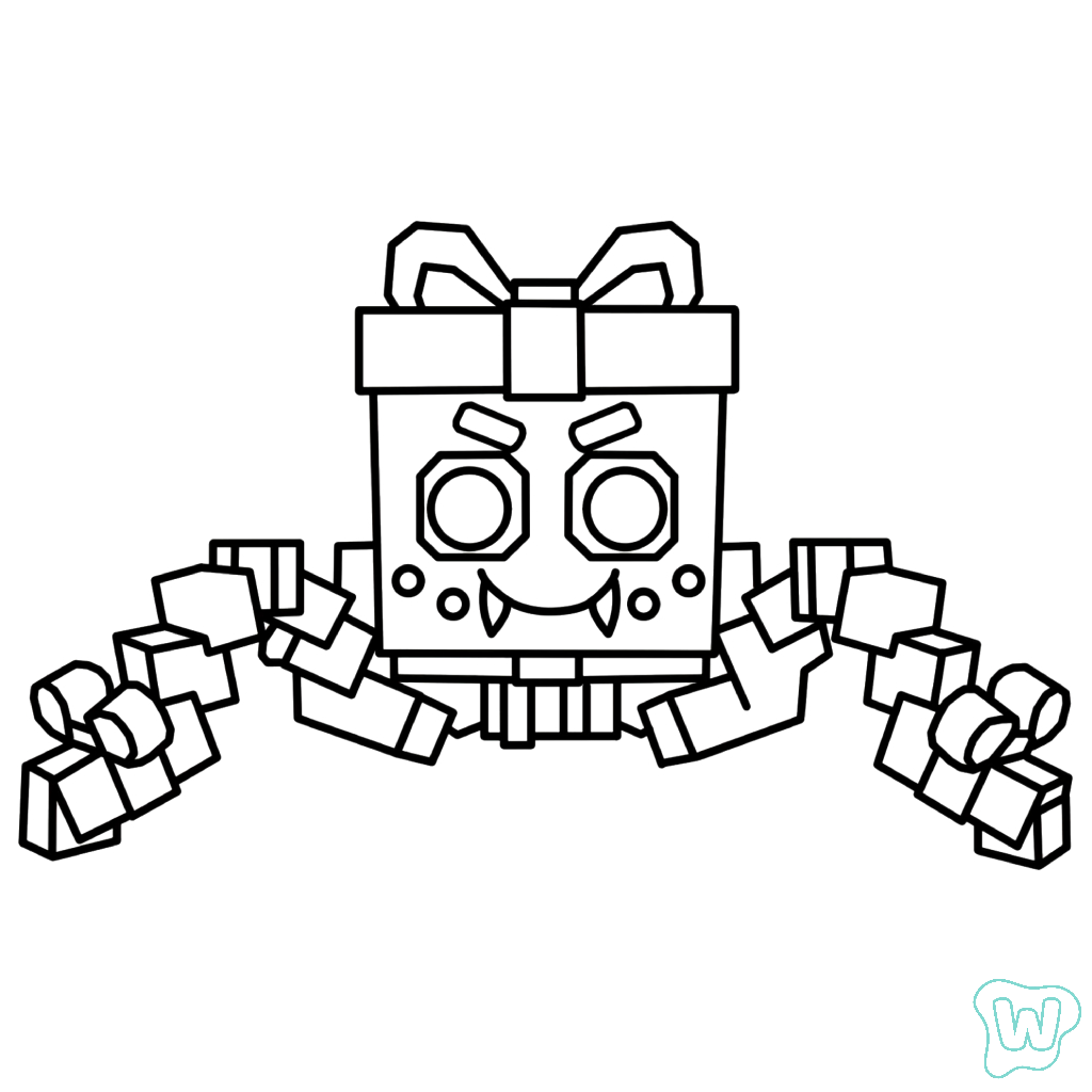 páginas para colorear para niños Giftini Spyderini