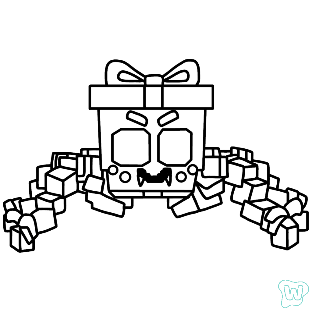 páginas para colorear lindas y fáciles de Giftini Spyderini