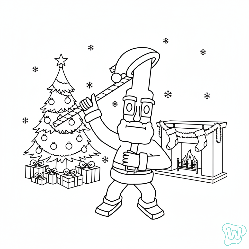 páginas para colorear gratis Ho Ho Ho Sahur pdf