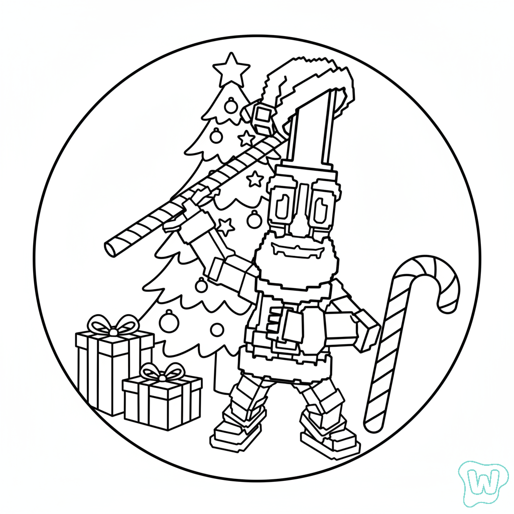 páginas para colorear para niños Ho Ho Ho Sahur