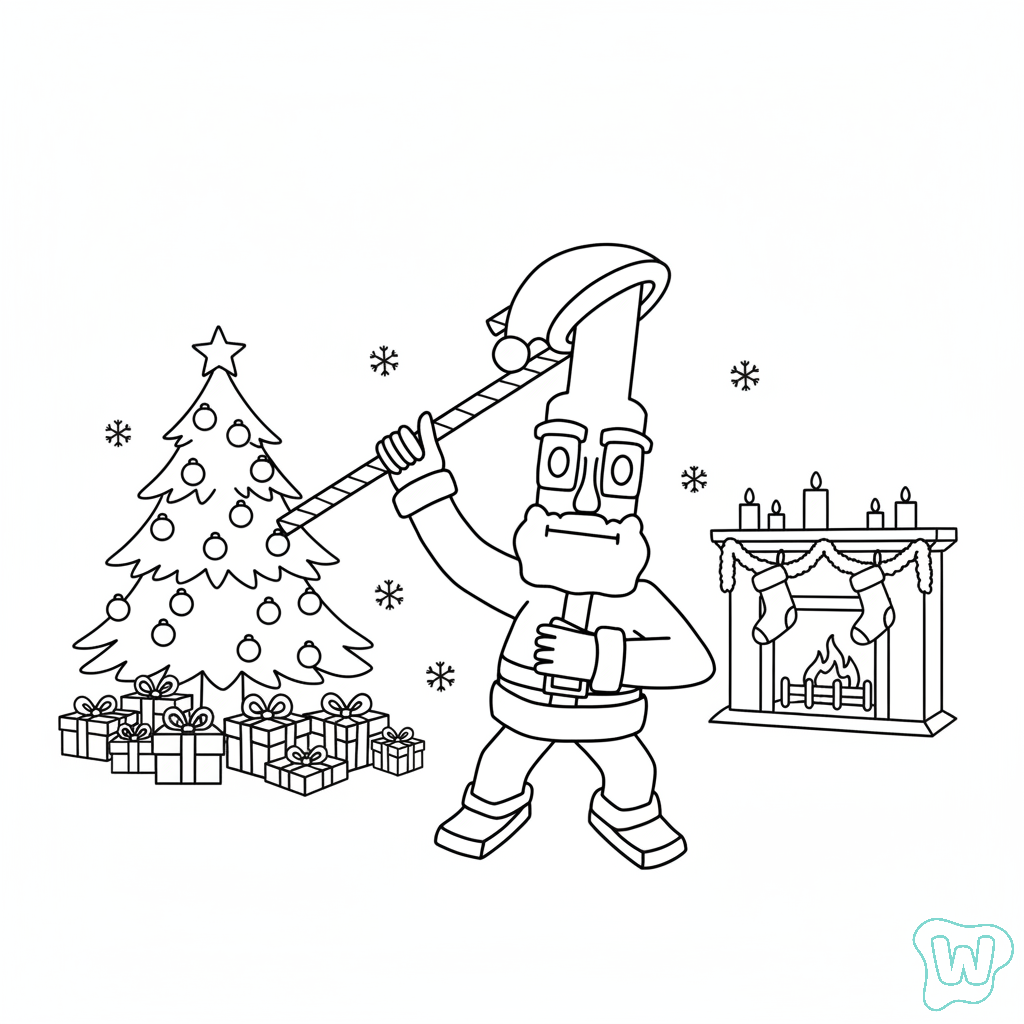 lindas páginas para colorear Ho Ho Ho Sahur