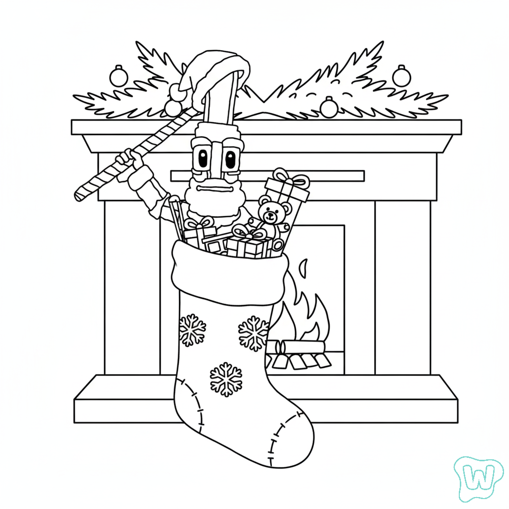 páginas para colorear Ho Ho Ho Sahur gratis