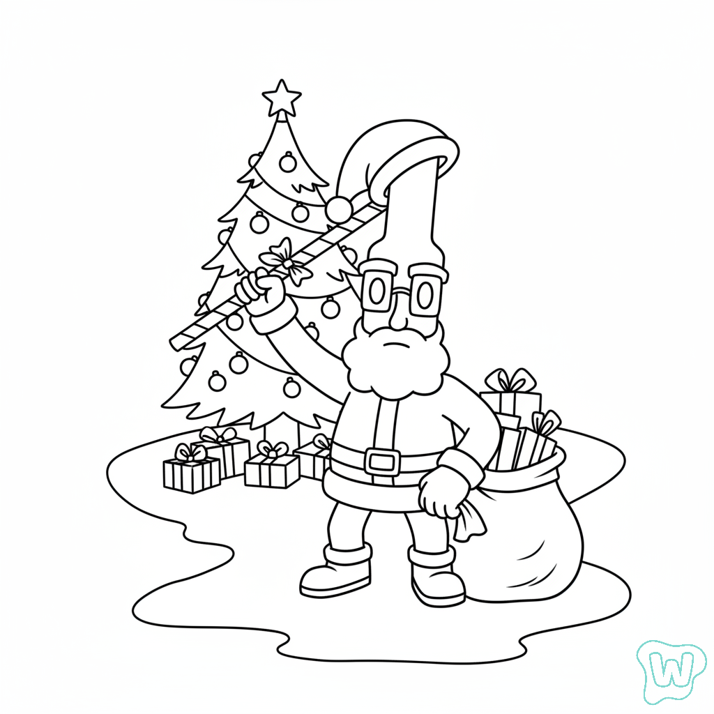 Ho Ho Ho Sahur para colorear y Imprimir PDF