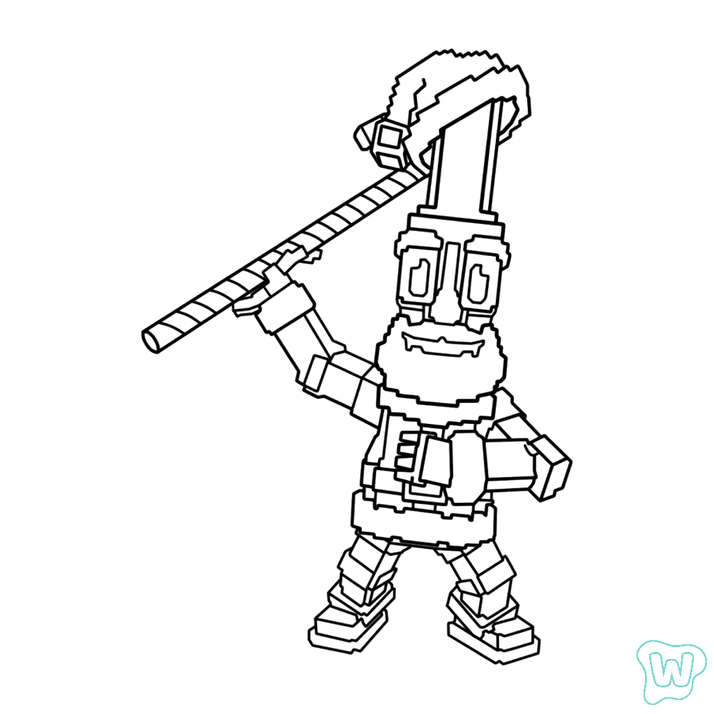 Ho Ho Ho Sahur páginas para colorear para adultos fáciles