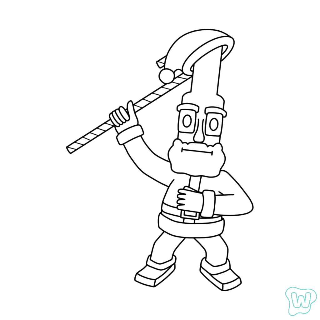 Ho Ho Ho Sahur páginas para colorear de adornos