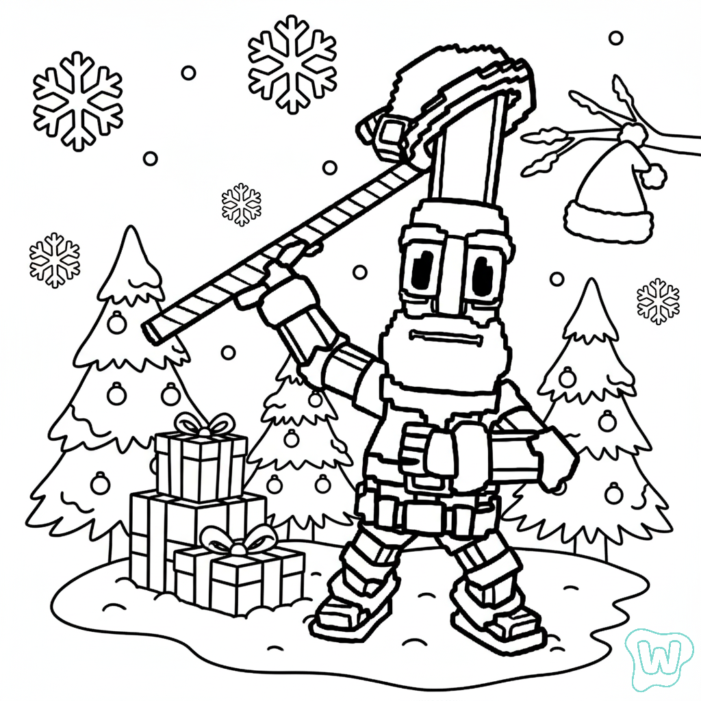 páginas para colorear imprimibles Ho Ho Ho Sahur